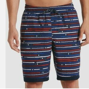 Nike Mens Swim Trunks Shorts Horizon Stars & Stripes Americana Lined Size Medium